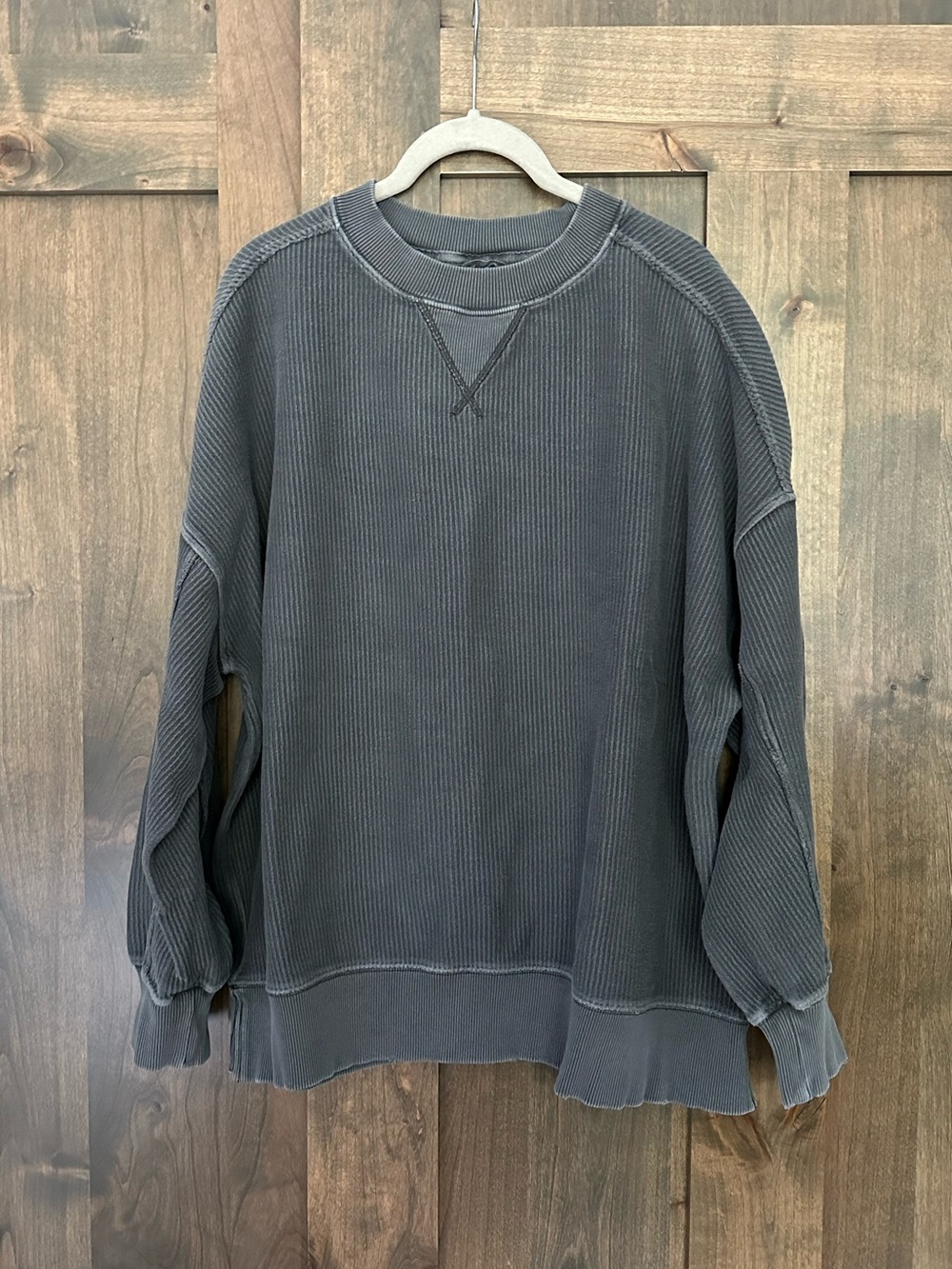 Aerie Ribbed Oversized Crewneck Sweatshirt